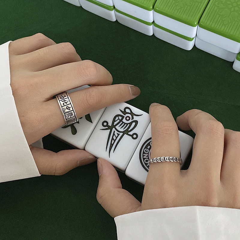 Cincin Model Terbuka Gaya Retro Korea