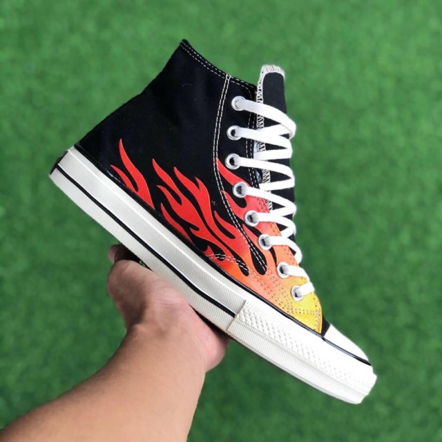 Converse 70s Hi Black Flame Red