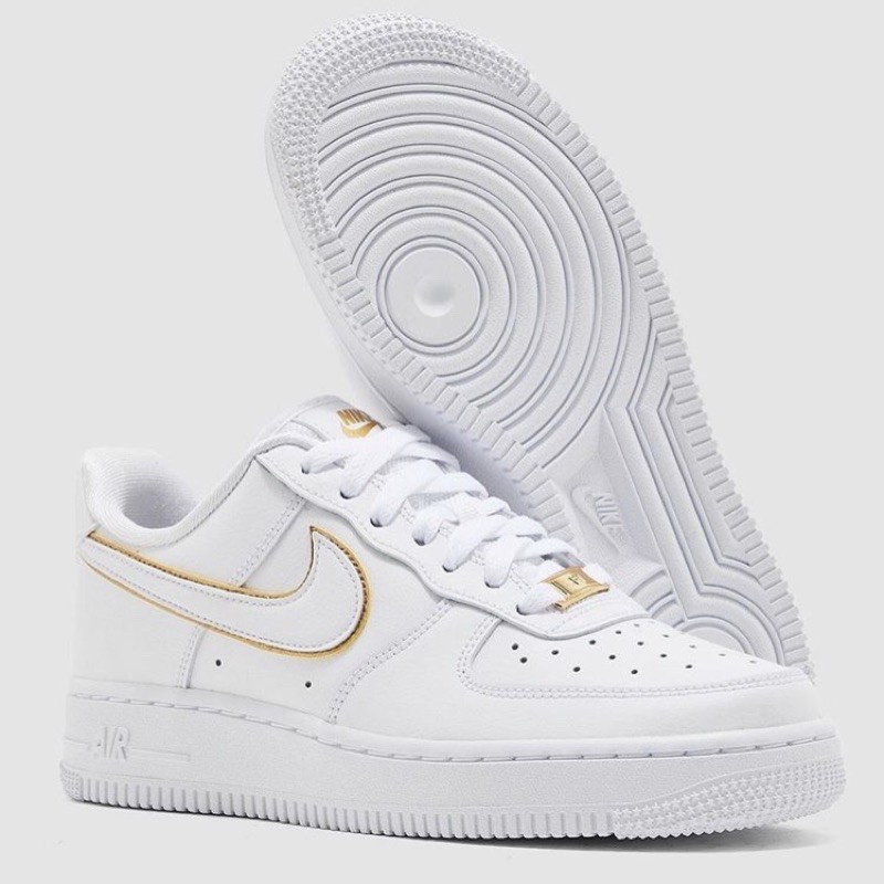 gold airforce 1s
