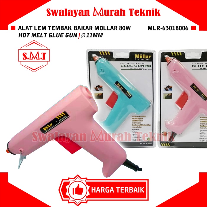 

MOLLAR ALAT LEM TEMBAK BAKAR 80W HOT MELT GLUE GUN 11MM BESAR