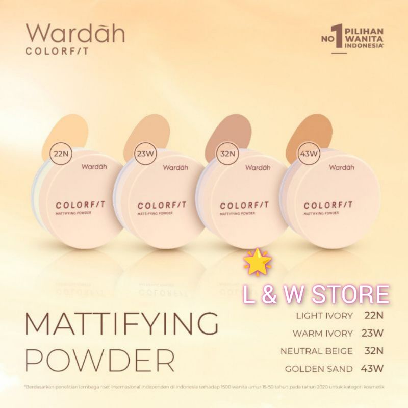 Wardah Colorfit Mattifying Powder Loose Powder/Bedak Tabur