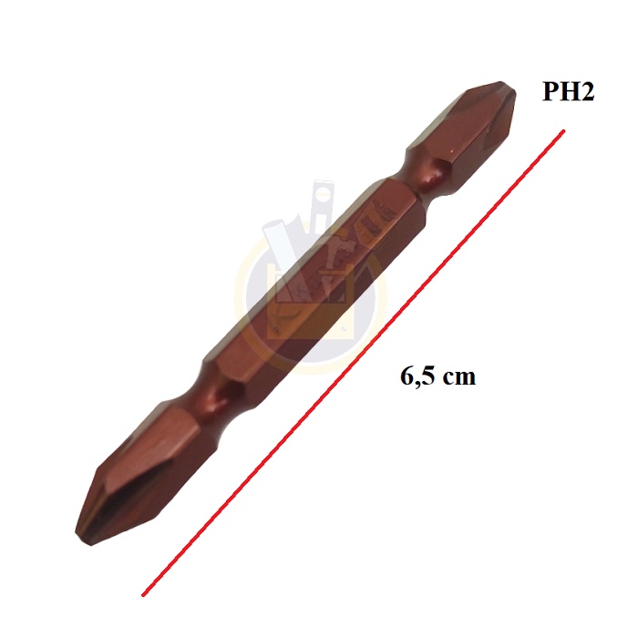 BLACKFOOT Mata Bor Obeng PH2 PH 2 Set 10 pcs / Mata Obeng Angin Magnet PH2 x 65 mm Set 10pcs Screwdriver Bits With Magnet