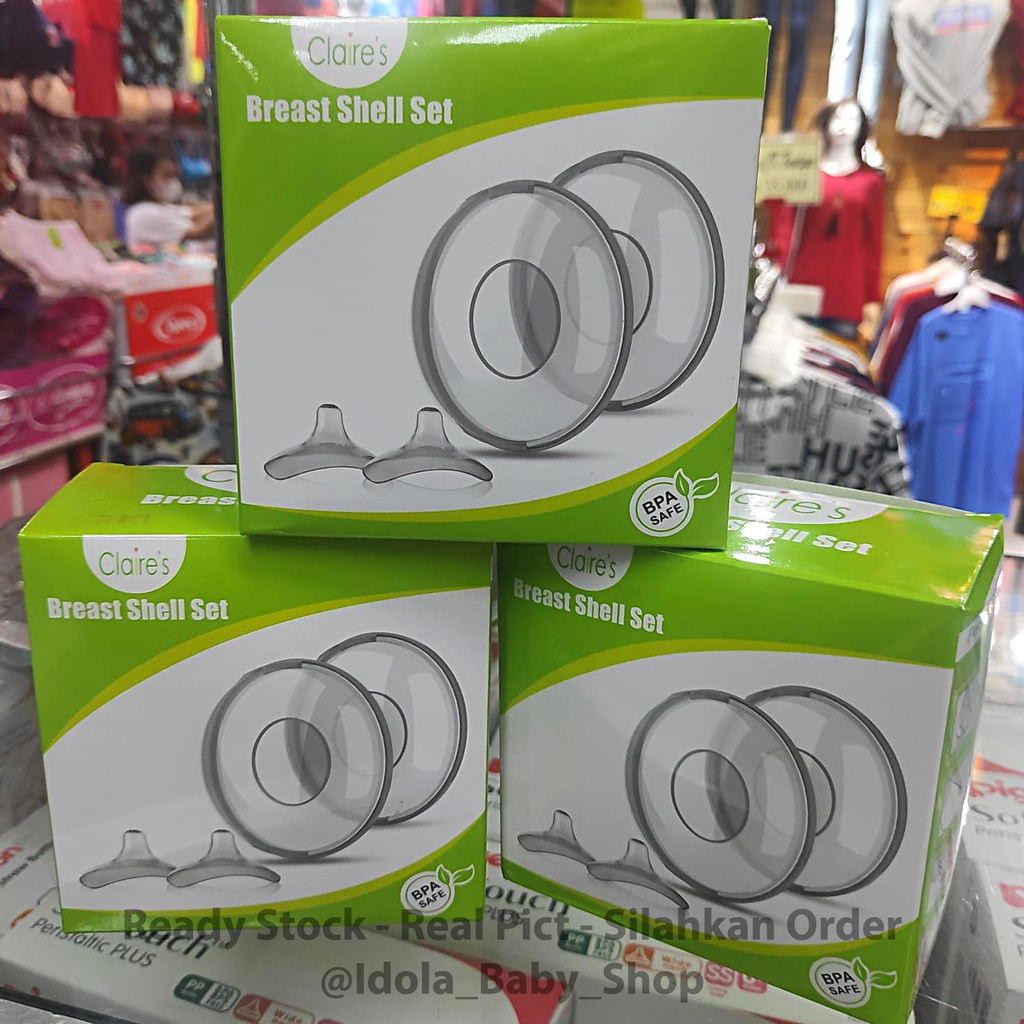 Claires Breast Shell Set Nipple Shield Claire's isi 2 Penampung Asi 2 Pelindung Puting Ibu Bayi