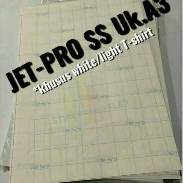 

JET PRO SS SIZE A3 HEAT TRANSFER PAPER / KERTAS TRANSFER - ORIGINAL