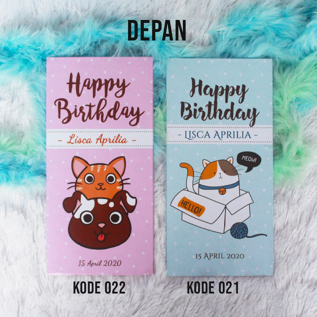 Kartu Ucapan Ulang Tahun Hardcover Kode 21 dan 22 Cute Animal