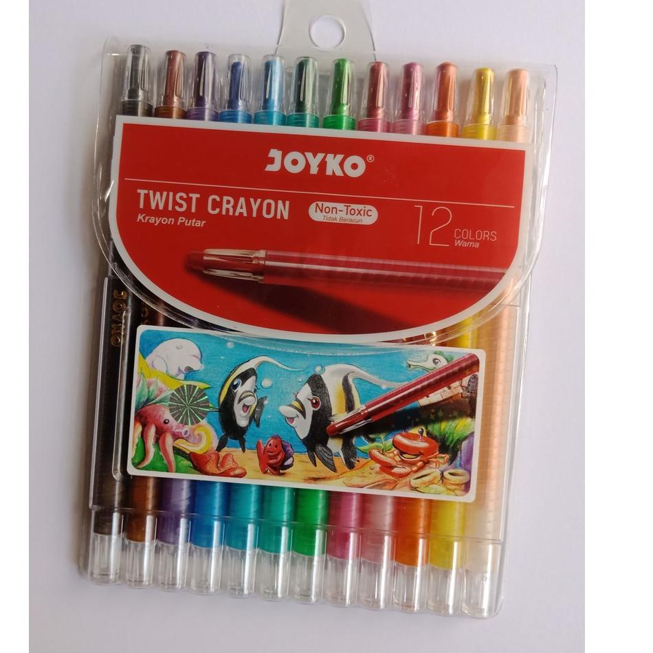 

Penjualan Terkini Crayon Putar joyko 12 warna