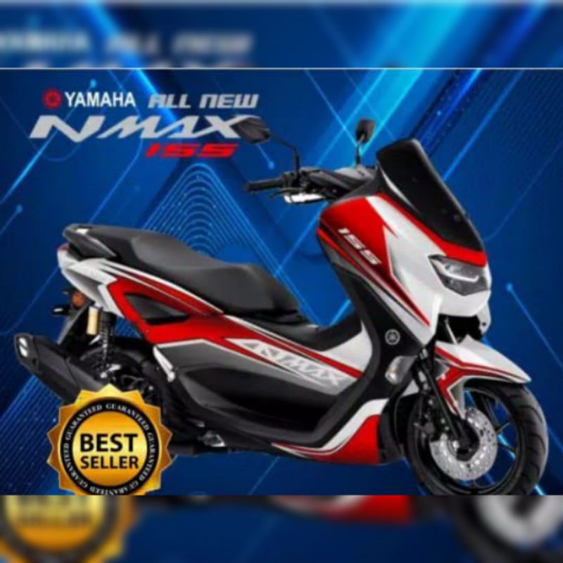 Stiker Decal New Nmax fullbody merah putih simple