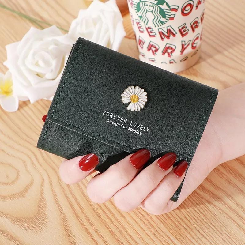 Dompet Lipat Wanita Motif Bunga Daisy Dompet Wanita Mini Fashion Import Kekinian