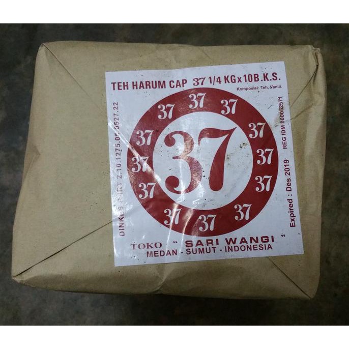 

(BISA COD) Daun Teh kering Harum Cap 37 Medan 2.5 kg (250 gr x 10 bks) LIMITED EDITION Kode 1076