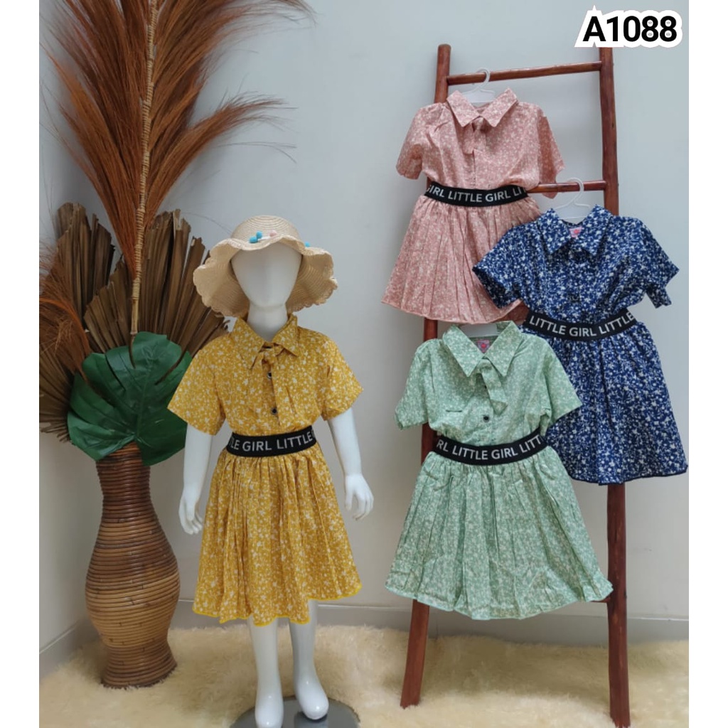 SETELAN ROK ANAK BUNGA IMPORT A1088