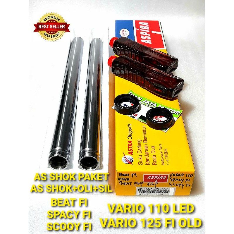 As Sok Shock Breaker Depan ASPIRA KZL PAKET + SEAL + OLI Beat fi Vario 125 vario 150 fi KZR Scoopy O