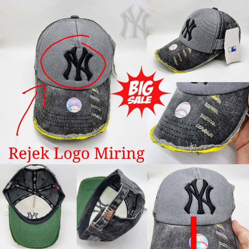 Topi Import Baseball Pria Wanita Washing Model Sobek Sobek Ripped