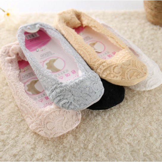 KAOS KAKI WANITA HIDDEN SOCKS RENDA - KAOS KAKI FLAT SHOES- INVICIBLE SOCKS WANITA