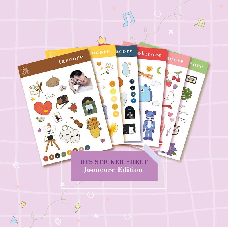 

BTS CORE STICKER SHEET