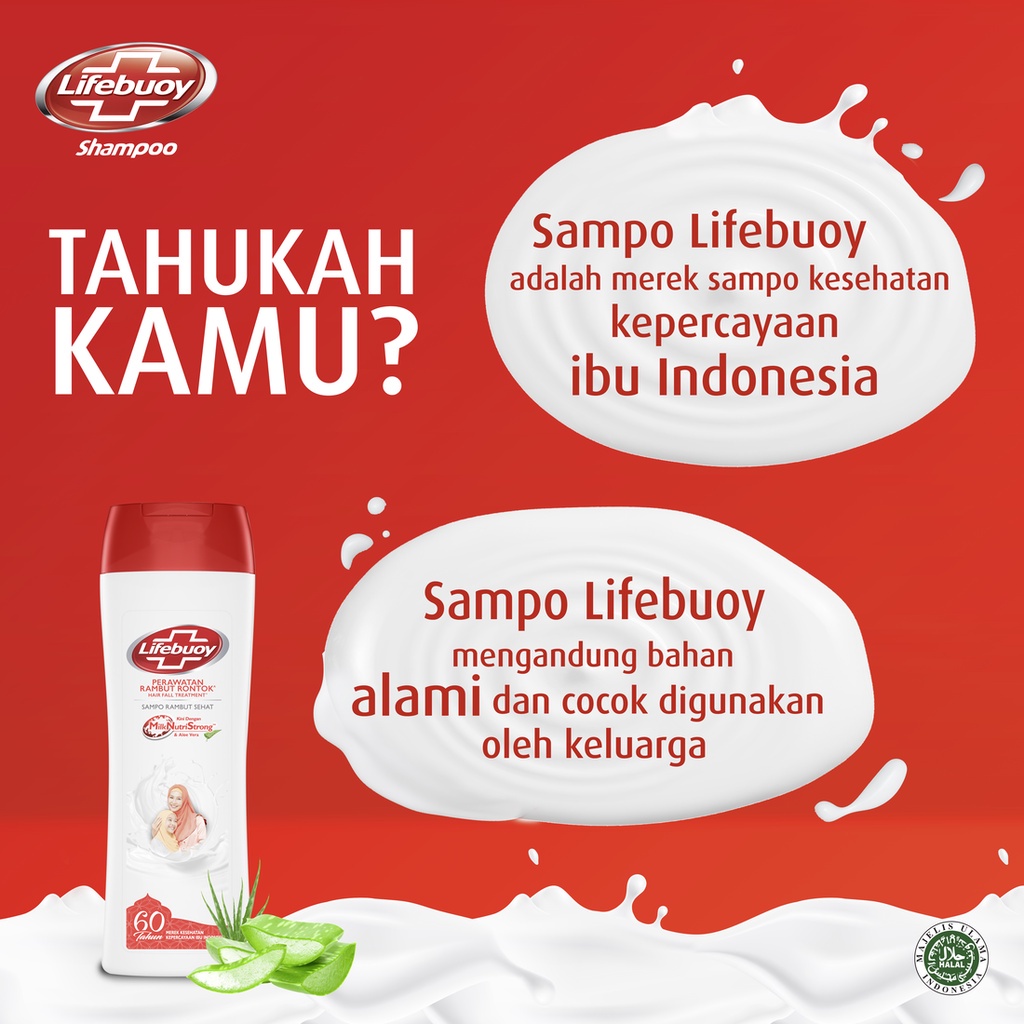 Lifebuoy Shampoo Anti Hair Fall 70ml - Perawatan Rambut Rontok