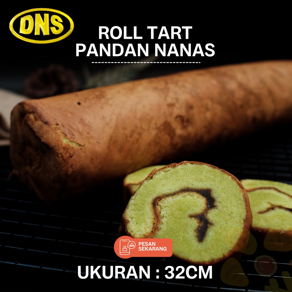 

Bolu Gulung Besar Pandan Nanas / Kue Roll Tart untuk Arisan Lebaran & Natal