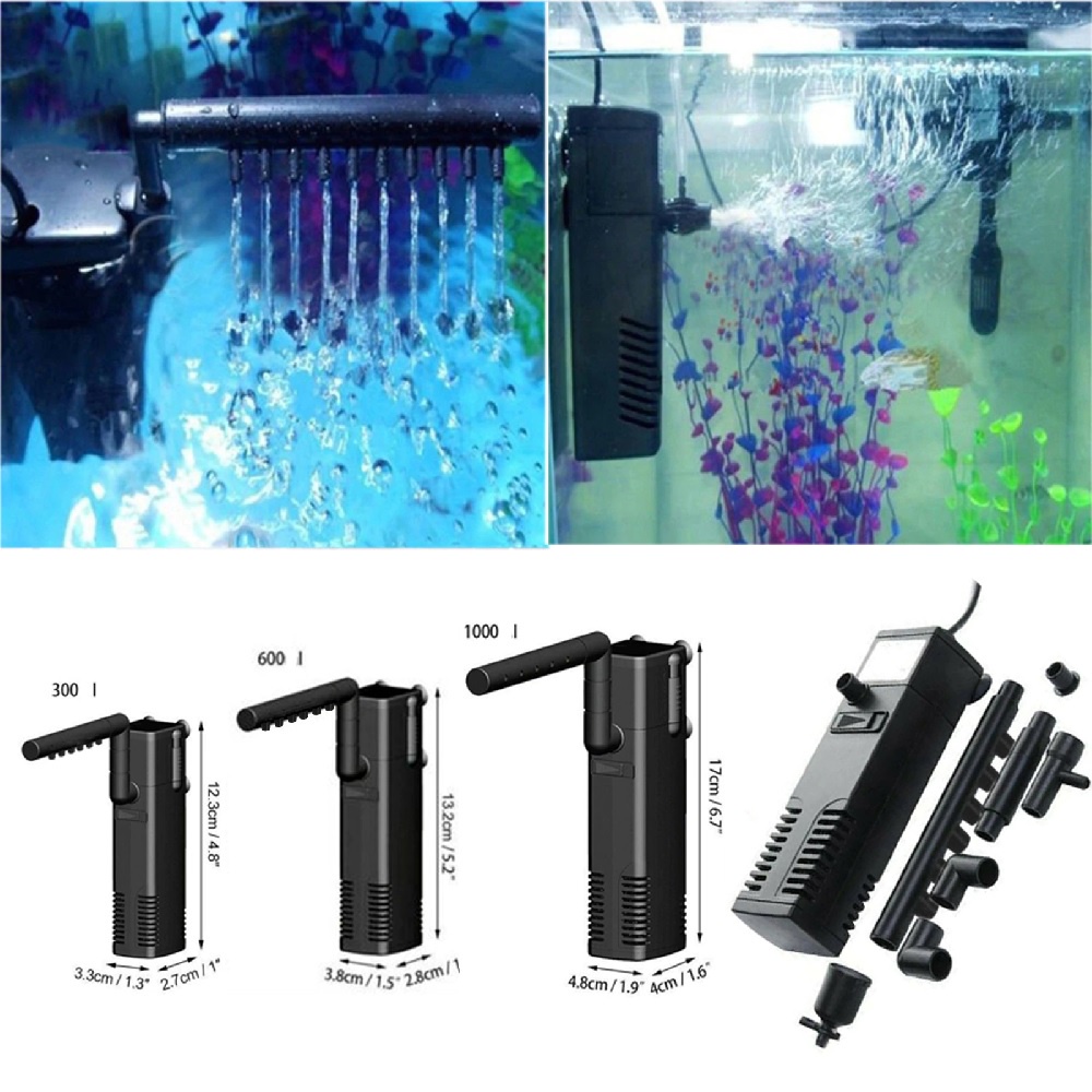 HiDOM AP-300L - Internal Submersible Aquarium Filter - 200L Per Jam