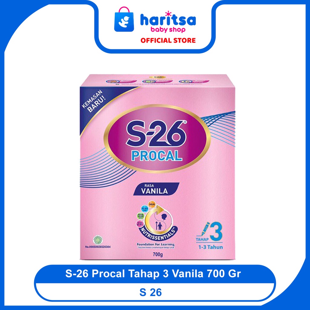 S-26 Procal Tahap 3 Vanila Susu Pertumbuhan Anak Usia 1-3 Tahun, Kotak 700 gr