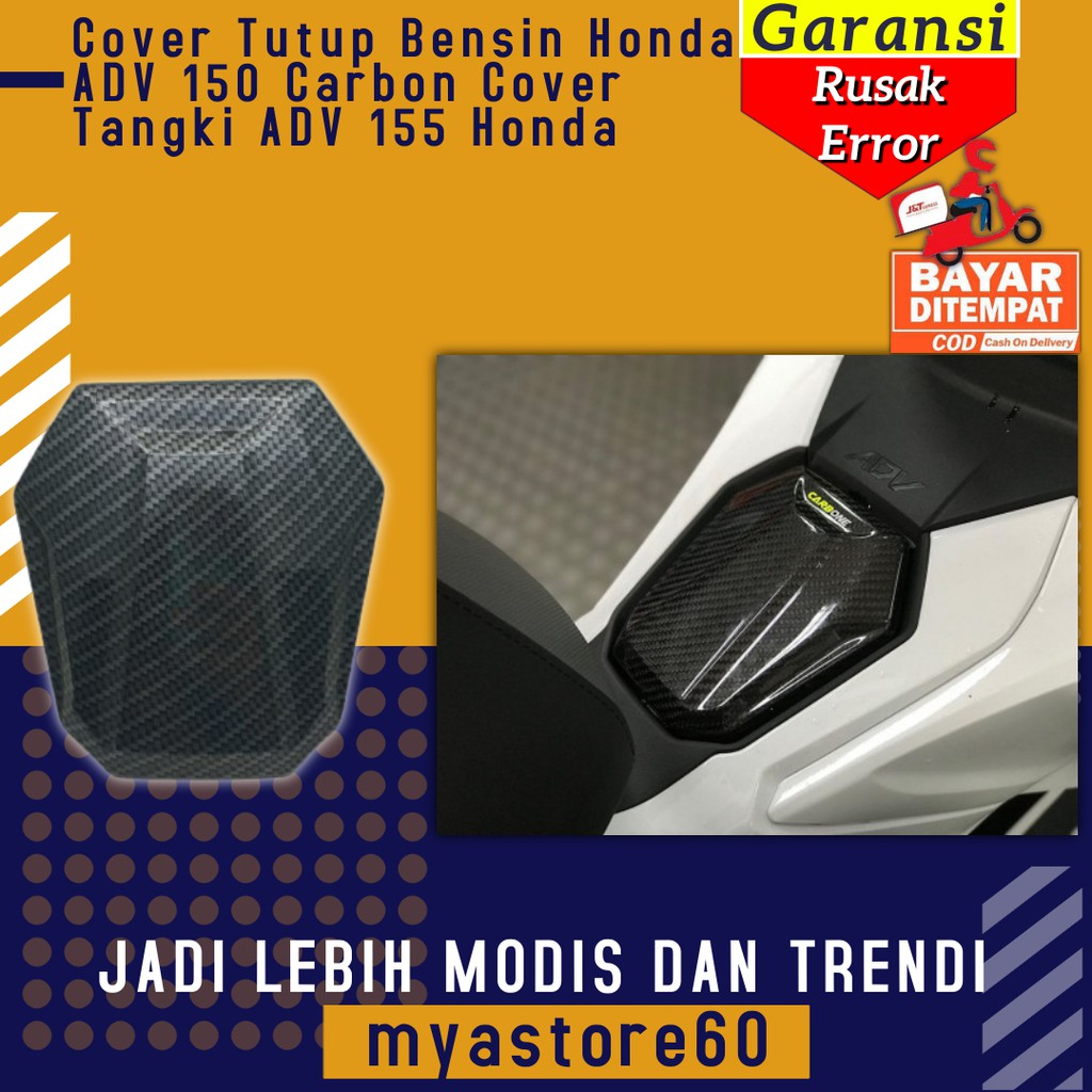 Cover Tutup Bensin Honda ADV 150 Carbon Cover Tameng Tanki Tangki Aksesoris Honda ADV 155 Honda