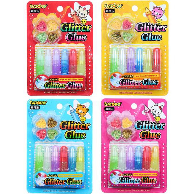 

ToYoLo 6PCS DIY Slime Jelly Glitter Glue Pen Painting Kit Gift