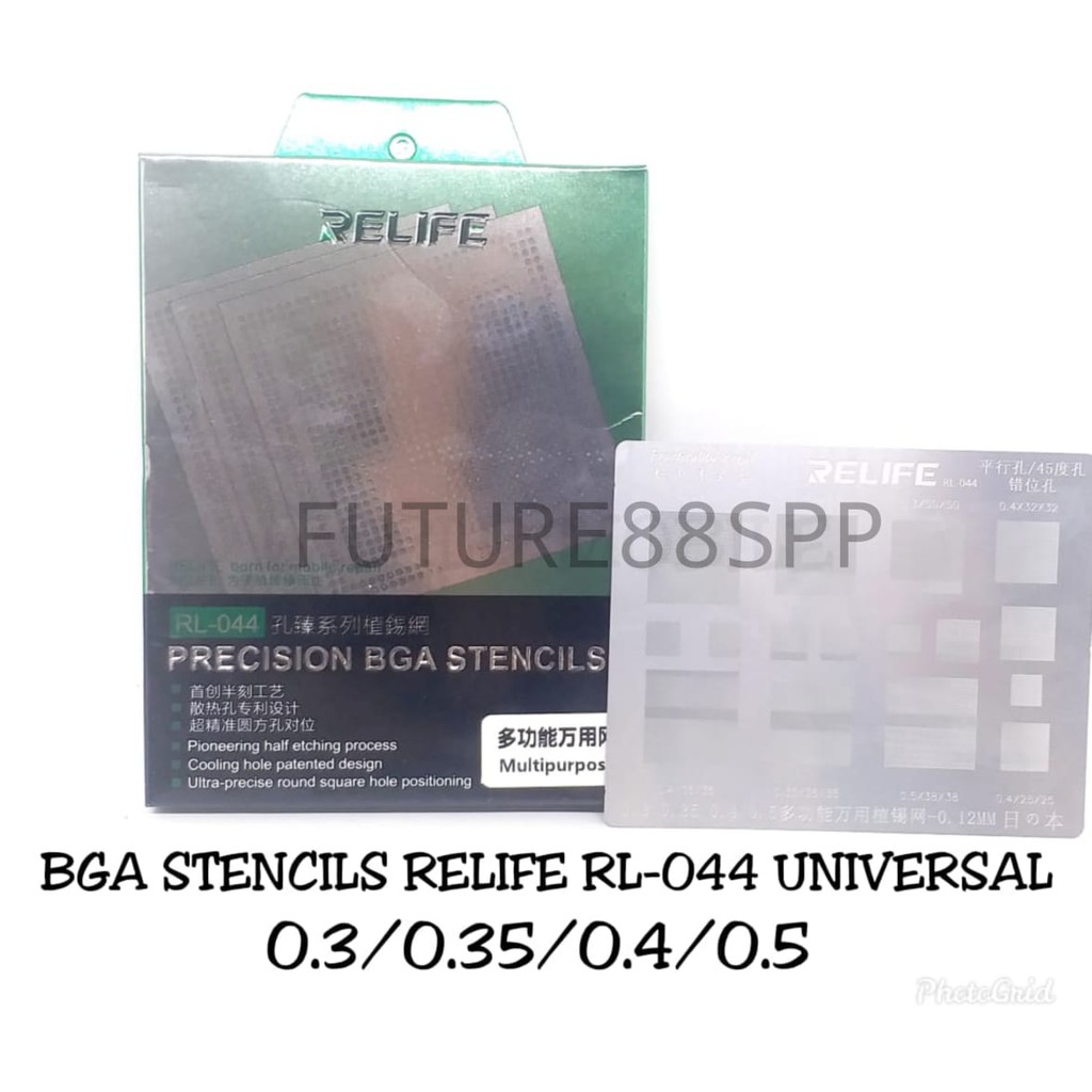 

BGA STENCILS RELIFE RL-044 UNIVERSAL 0.3/0.35/0.4/0.5