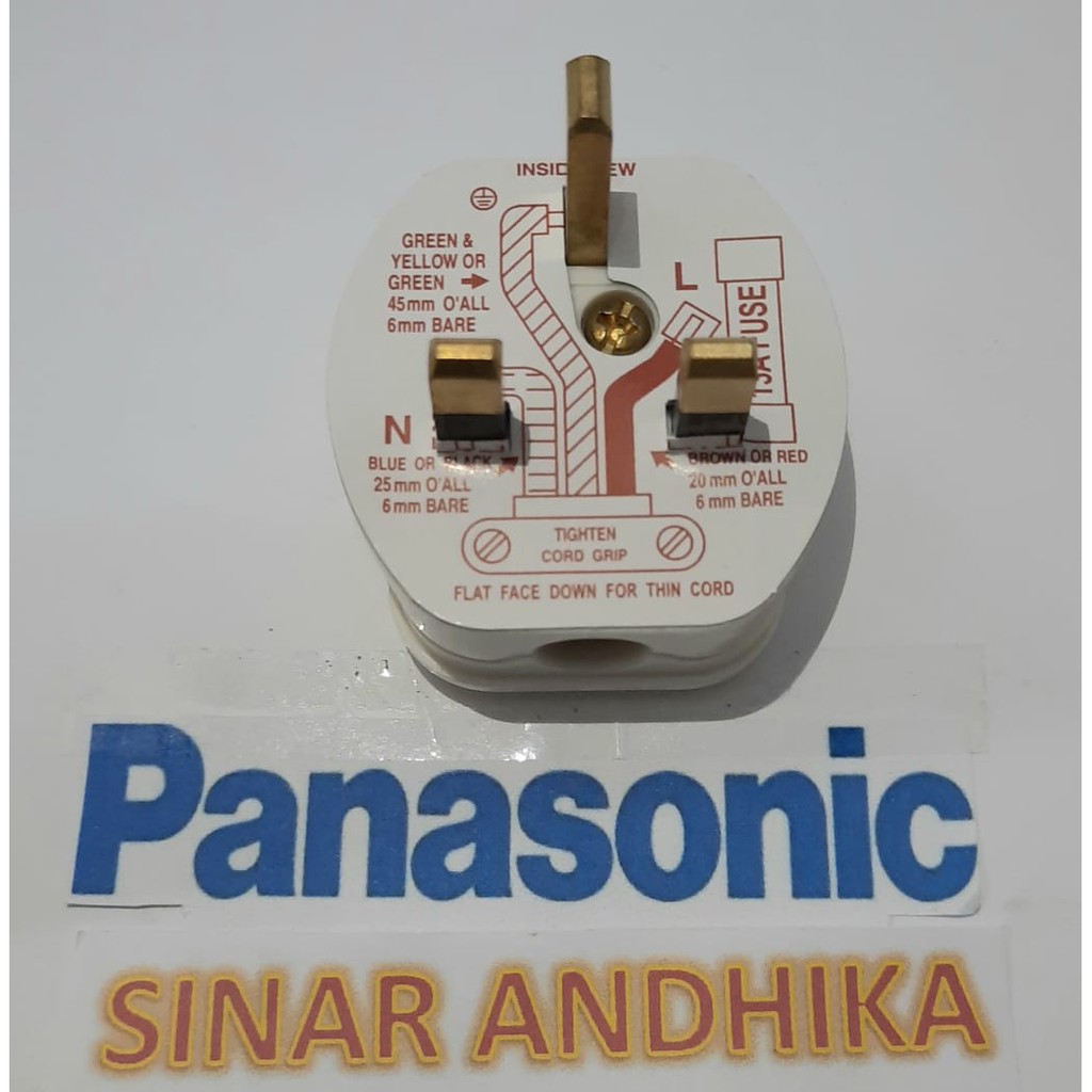 STEKER STOP KONTAK AC PANASONIC ADA SEKERING 13A (ONLY STEKER) WEJ 9111W