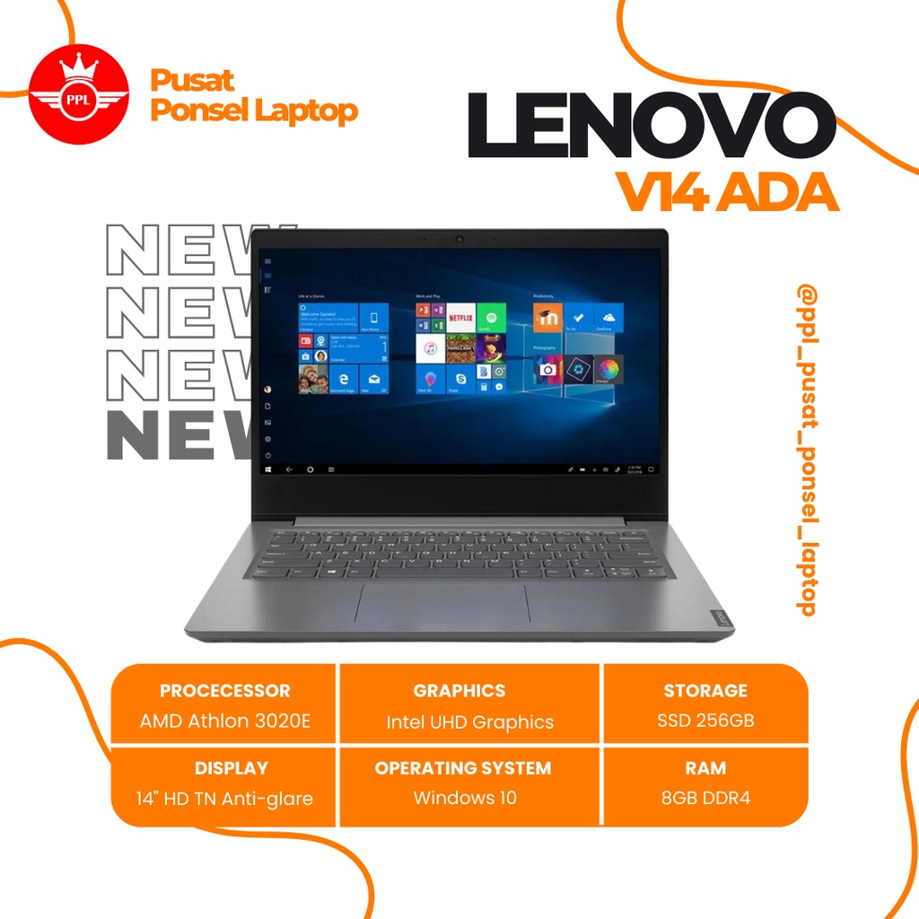 LENOVO V14 ADA AMD ATHLON 3020E | 8GB | 256GB SSD | 14" INC | WIN 10