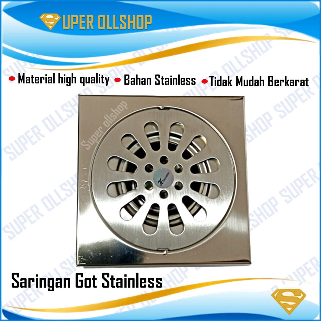 Saringan Got Kamar Mandi Stainless Floor Drain Mangkok 4 Inch Anti Karat Murah