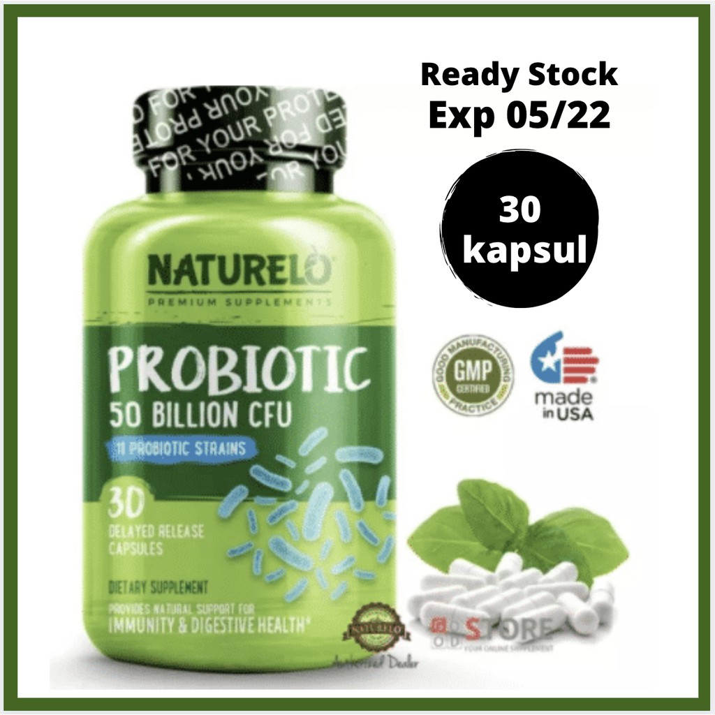 NATURELO PROBIOTIC 50 BILLION CFU PROBIOTIK 30 KAPSUL DIGESTIVE