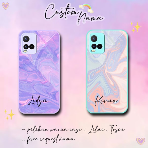 [ MK12 ] Macaron kaca Protect Kamera Request nama For Type Oppo Vivo Xiaomi Samsung Infinix | custom