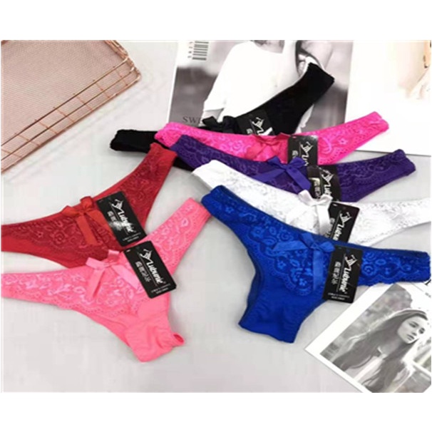 Pakaian Dalam Wanita - Celana G String Thong Renda