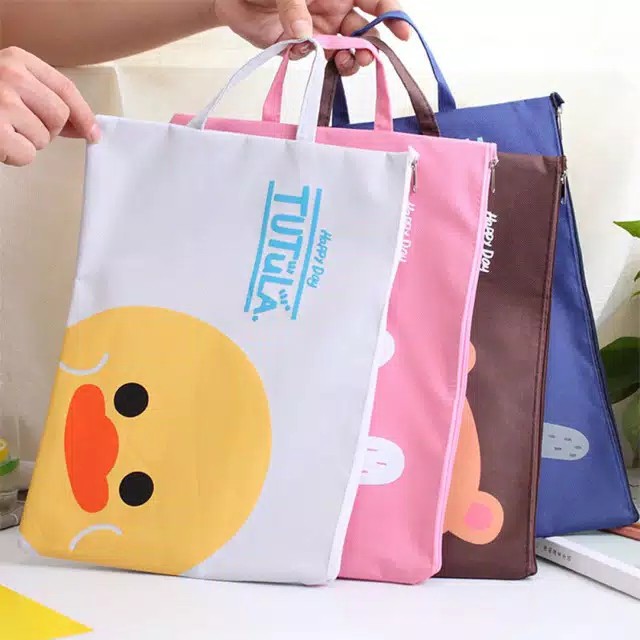 

ES502 Storage pouch bag TUTULA Creative fun print A4/Tempat Buku Alat Tulis