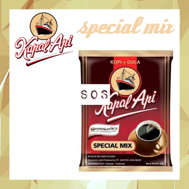 

《OS3》 Kapal Api Special Mix sachet 25 gram - KOPI