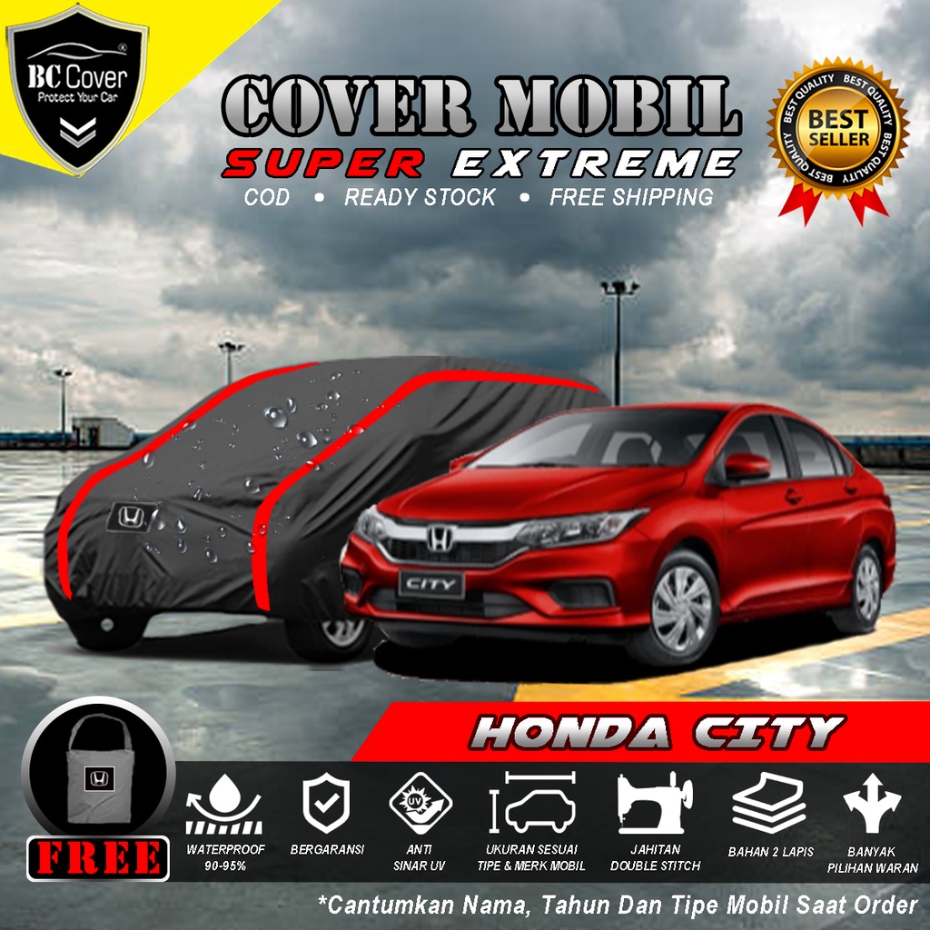 Body Cover Mobil Honda City Outdoor Waterproof / Sarung Mobil Sedan City Waterproof / Selimut Tutup Penutup Mantol Kerudung Mantel Sedan City Anti Air Waterproof Outdoor