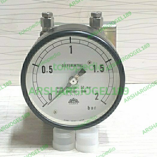 Pressure Gauge Differential Osaka 100mm range 2bar