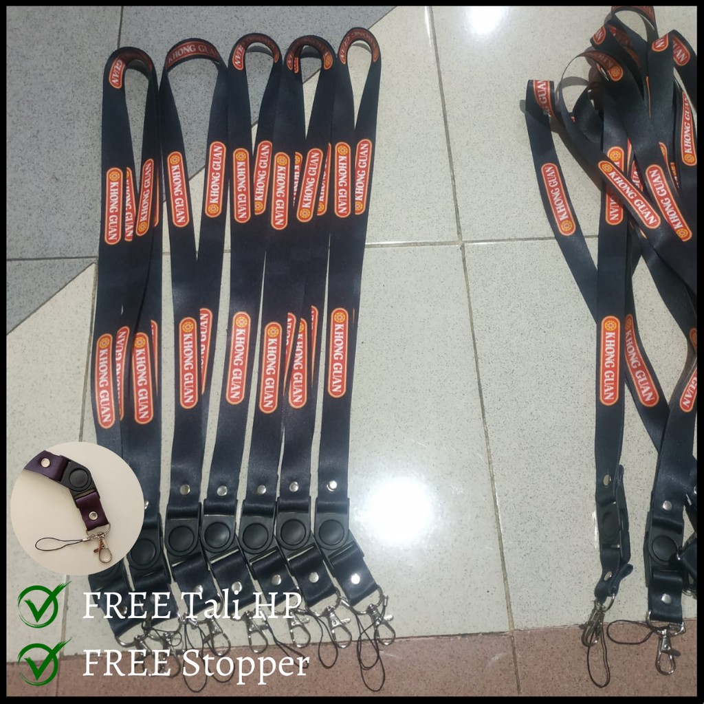 

[Khong-Guan] Tali Lanyard Custom / Custom Lanyard Name Tag Staff / Keplek Karyawan