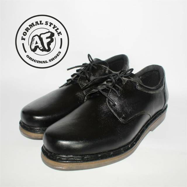 Seri 9204- SEPATU PANTOFEL HITAM PRIA KULIT SAPI ASLI BERKUALITAS LOKAL