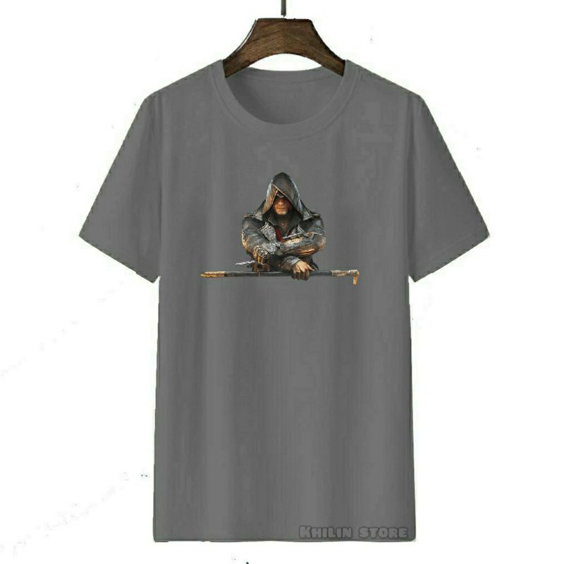 kaos ASSASIN CREED pria wanita dewasa baju kaos pria wanita kaos oblong ASSASIN CREED kaos lengan pendek cowok cewek premium