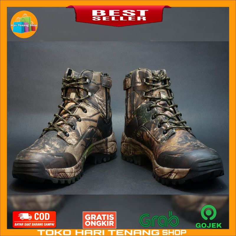 Sepatu tactical silverknight original bahan kulit kanvas/Sepatu boots pria wanita import warna perbakin( CAMO)