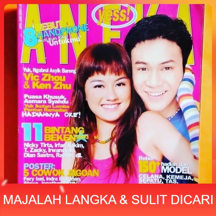 Majalah ANEKA YESS No.23 Nov 2003 Cover AGNES MONICA & DIMAZ ANDREAN Langka