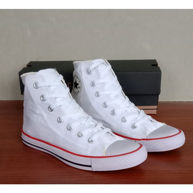 sepatu converse all star classic high full white all star classic tinggi putih polos