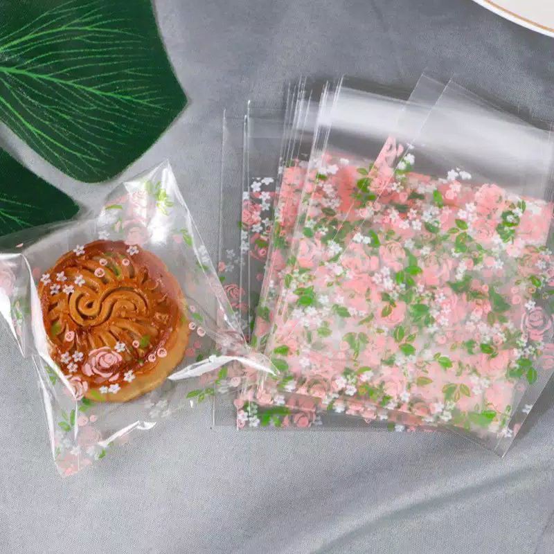 

kantong plastik kue permen flower/cookies bag candy/souvenir hampers