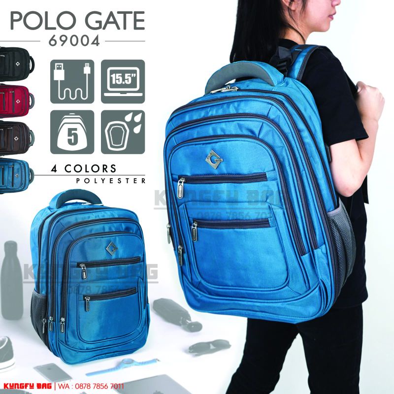 Best seller!! Tas ransel jumbo laptop backpack polo gate original, Bisa expand