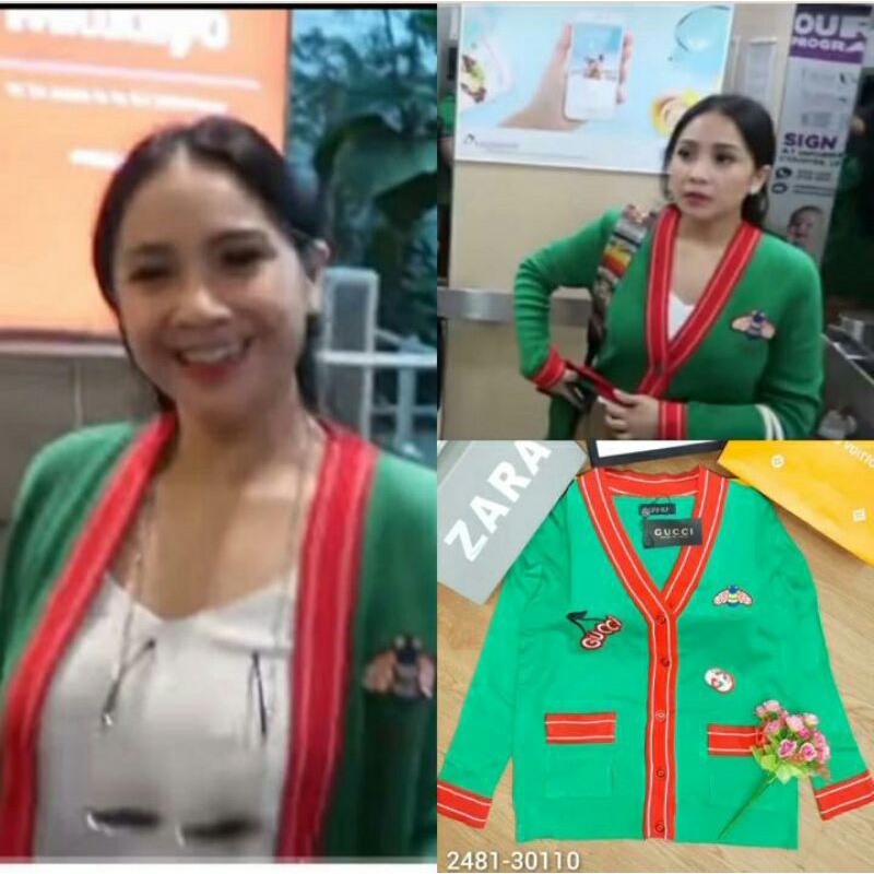 Cardigan Nagita Rajut Gucci wanita premium import