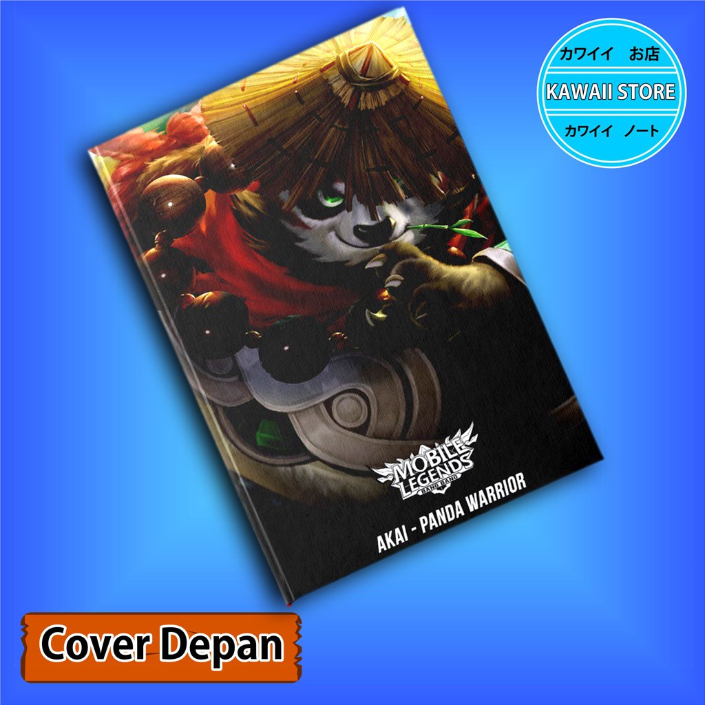 

Notebook / Pocket book Hard Cover Game MLBB AKAI-PANDA WARRIOR uk A5 & A6 / Notes Book
