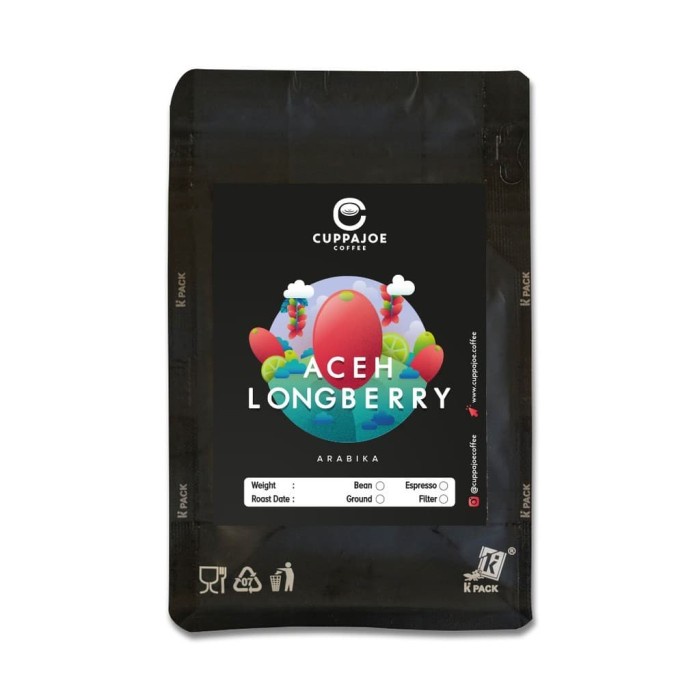 

kopi-biji- kopi arabika aceh longberry 100 gram (biji/bubuk) - biji -biji-kopi.
