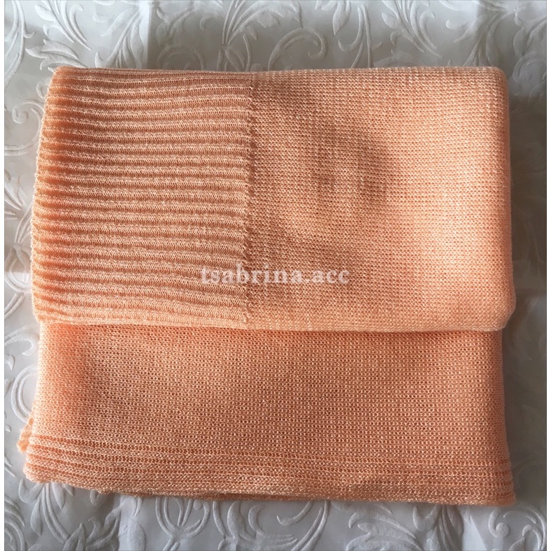 pasmina gliter rajut premium | kerudung pashmina pengantin-peach