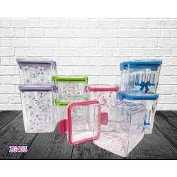 Toples Canister Set Empat / Toples Akrilik Store / Tempat Makanan