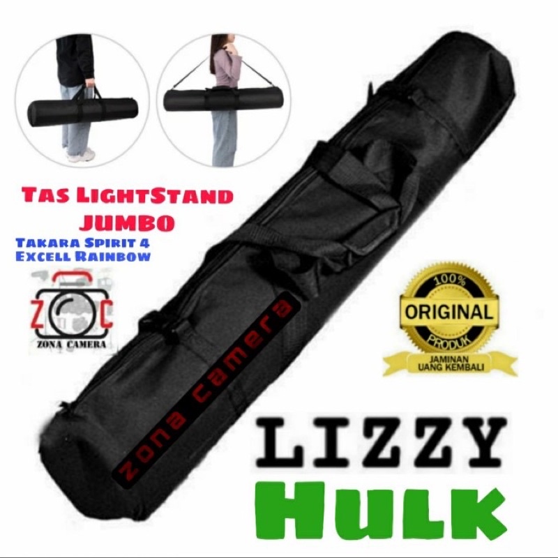 Lizzy HULK Tas Light Stand JUMBO Takara Spirit 4 Excell Rambo Lightstand Besar 4meter Tripod Lampu L