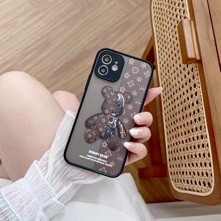 IPHONE Casing Ponsel Shockproof Kompatibel Untuk Iphone13 12 11 Pro Max X XS Max XR 6 6s 7 +8 Plus Casing Power Bear Cover Camera Protection